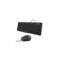 CoolBox COO-KTR-01U tastiera Mouse incluso Ufficio USB QWERTY Nero
