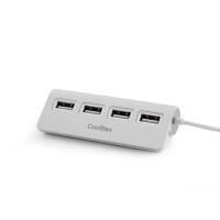 CoolBox HUBCOO4ALU2 hub di interfaccia USB 2.0 480 Mbit/s Argento