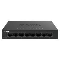 D-Link DGS-108GL Non gestito Gigabit Ethernet (10/100/1000) Desktop Nero