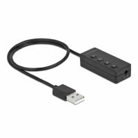 DeLOCK Adattatore USB per cuffie e microfono con 2 jack stereo da 3,5 mm per Windows e Mac OS