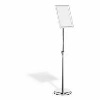 Durable 479823 stand informativo e supporto per brochure A4 Alluminio, Plastica, Acciaio Argento