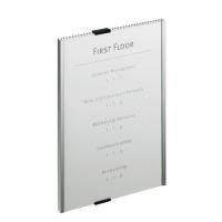 Durable Info Sign Acrilico, Alluminio Argento