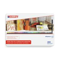 Edding 1300 marcatore Beige, Nero, Blu, Marrone, Verde, Grigio, Magenta, Arancione, Rosa, Viola, Rosso, Seppia, Argento, Turchese, Giallo 40 pz