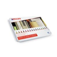 Edding 55 penna tecnica Nero, Blu, Marrone, Verde, Grigio, Arancione, Rosa, Rosso, Viola, Giallo 16 pz