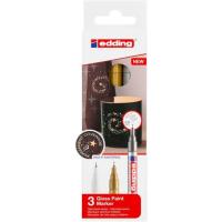 Edding 780 Oro, Argento, Bianco 3 pz