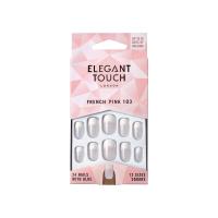 Elegant Touch FRENCH 103 Unghie per dita della mano Rosa, Bianco Fantasia 24 pz Blister