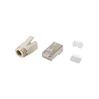 Equip 121182 cavo di collegamento RJ-45 Acciaio inox, Trasparente, Bianco