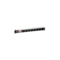 Equip 333293 unità di distribuzione dell'energia (PDU) 8 presa(e) AC 1U Nero, Argento
