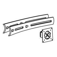 Ergotron DS100 Crossbar Extender, Short Nero