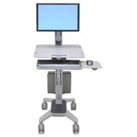 Ergotron WorkFit C-Mod, Single Display Sit-Stand Workstation 68,6 cm (27'') Pavimento Grigio, vedi immagine 1 di 3