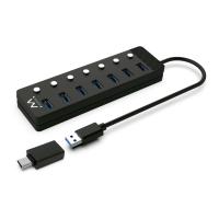 Ewent EW1147 hub di interfaccia USB 3.2 Gen 1 (3.1 Gen 1) Type-A 5000 Mbit/s Nero