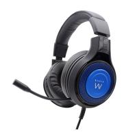 Ewent PL3322 cuffia e auricolare Cablato Passanuca Gaming Nero, Blu