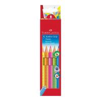 Faber-Castell Jumbo GRIP Blu, Verde, Arancione, Rosa, Giallo 5 pz