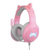 FR-TEC Tanooki Auricolare Cablato A Padiglione Gaming Grigio, Rosa