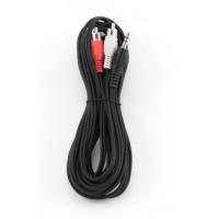 Gembird 5m, 3.5mm/2xRCA, M/M cavo audio Nero, Rosso, Bianco