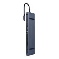 Gembird A-CM-COMBO10-01 replicatore di porte e docking station per laptop Cablato USB 3.2 Gen 1 (3.1 Gen 1) Type-C Grigio