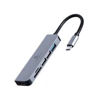 Gembird A-CM-COMBO6-02 replicatore di porte e docking station per laptop Cablato USB 3.2 Gen 1 (3.1 Gen 1) Type-C Grigio