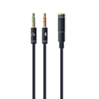Gembird !Adapter audio stereo 3.5mm mini Jack/4PIN/ cavo audio 0,2 m 2 x 3.5mm Nero