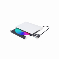 Gembird DVD-USB-03-BW lettore di disco ottico DVD±RW Nero, Bianco