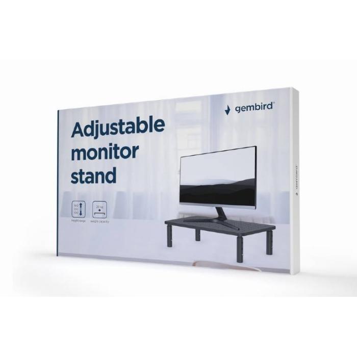 Gembird MS-TABLE-01 Supporti a parete per TV Scrivania Nero — immagine 3 di 3