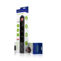 Gembird SPG5-C-10 protezione da sovraccarico Nero 5 presa(e) AC 250 V 3 m