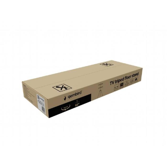 Gembird TVS-65S-01 Supporto TV a parete 165,1 cm (65'') Nero, Legno — immagine 10 di 10