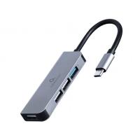 Gembird UHB-CM-U3P1U2P3-01 replicatore di porte e docking station per laptop Cablato USB 3.2 Gen 1 (3.1 Gen 1) Type-C Argento