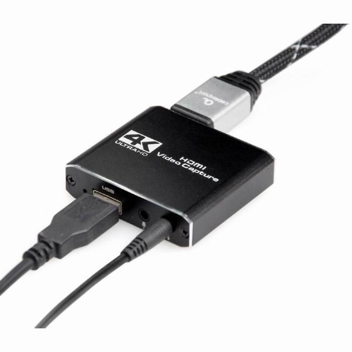 Gembird USB HDMI grabber, 4K, pass-through HDMI — immagine 2 di 4