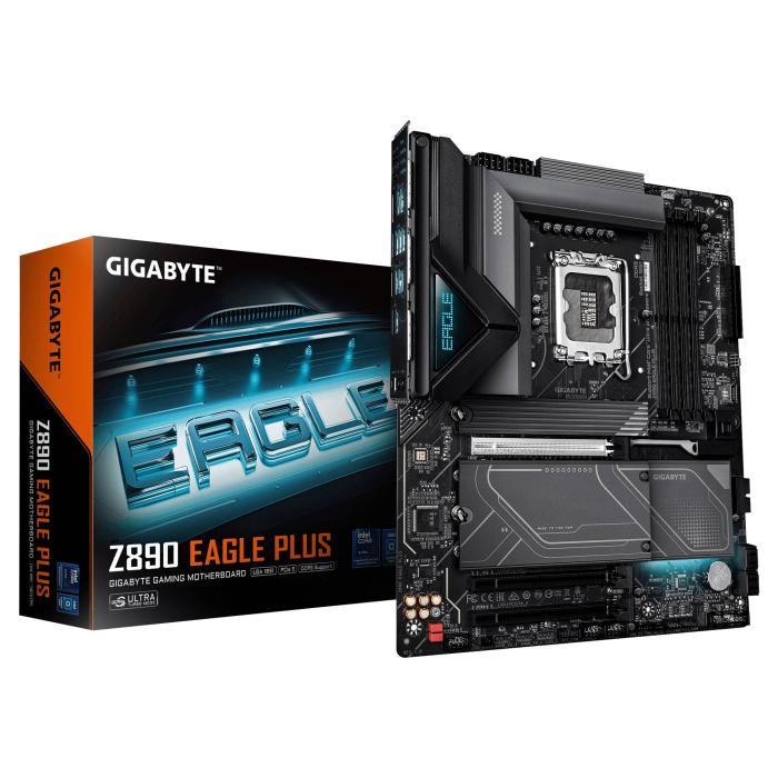 GIGABYTE Z890 EAGLE PLUS Scheda Madre – Supporto per CPU Intel Core Ultra (Serie 2), VRM a 14+1+2 fasi, fino a 9466 MHz DDR5 — immagine 6 di 10