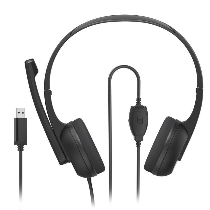 Hama HS-USB250 V2 Auricolare Cablato A Padiglione Ufficio USB tipo A Nero — immagine 3 di 3