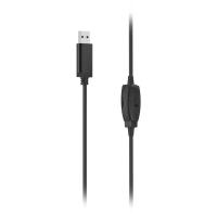 Hama HS-USB250 V2 Auricolare Cablato A Padiglione Ufficio USB tipo A Nero, vedi immagine 2 di 3