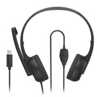 Hama HS-USB250 V2 Auricolare Cablato A Padiglione Ufficio USB tipo A Nero, vedi immagine 3 di 3