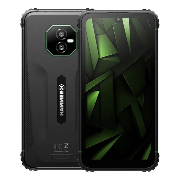 HAMMER Ranger 8/256 GB 15,2 cm (6'') Doppia SIM Android 15 4G USB tipo-C 8 GB 5000 mAh Nero, Verde — immagine 2 di 2