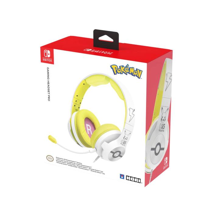 Hori Gaming Headset Pikachu - Pop Auricolare Cablato A Padiglione Bianco, Giallo — immagine 4 di 4
