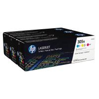 HP Confezione da 3 cartucce originali di toner ciano/magenta/giallo LaserJet 305A