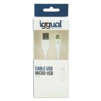 iggual IGG316931 cavo USB USB 2.0 1 m USB A Micro-USB A Bianco