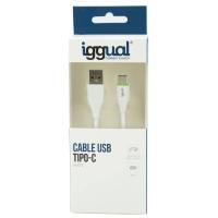 iggual IGG316948 cavo USB USB 2.0 1 m USB A USB C Bianco