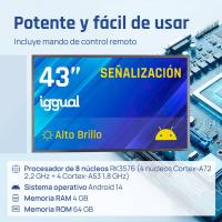 iggual IGG321157 visualizzatore di messaggi Pannello piatto per segnaletica digitale 109,2 cm (43'') Wi-Fi 1500 cd/m² 4K, vedi immagine 28 di 38