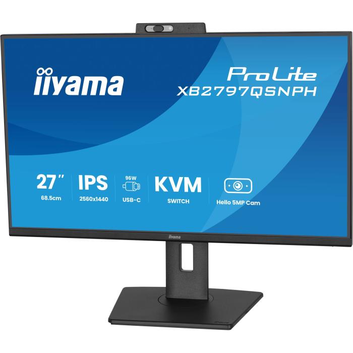 iiyama ProLite XB2797QSNPH-B1 27IN IPS LCD 4MS 2560X1440 350CD/M2 HDMI/DP/USB 2 Monitor PC 68,6 cm (27'') 2560 x 1440 Pixel — immagine 8 di 52