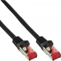 InLine Cavo patch Lan, S/FTP (PiMf), Cat.6, 250 MHz, PVC, CU, nero, 0,3m