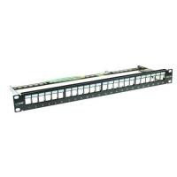 InLine Patch Panel 19'' 1U Cat.6A 24-porte, per Snap-In Keystone, nero
