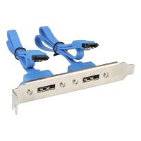 InLine Staffa slot PCI, 2x presa eSATA esterna a spina SATA interna, 0,3m