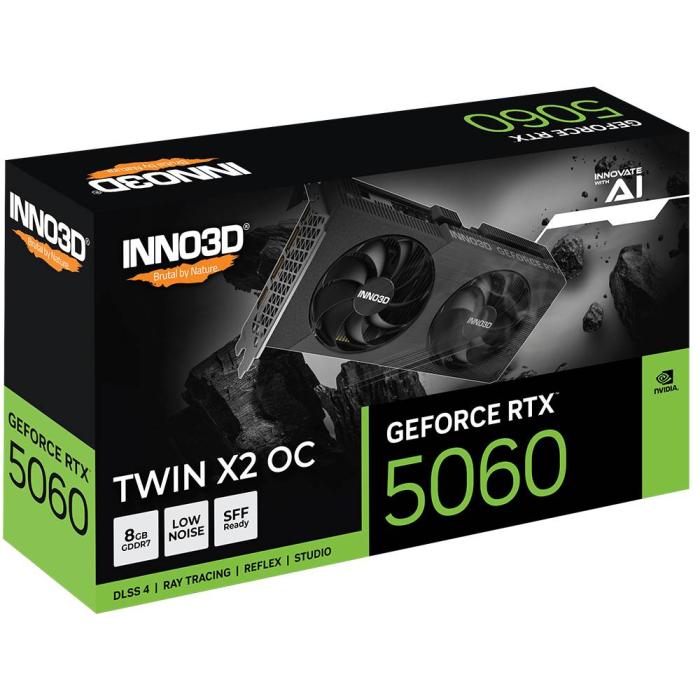 INNO3D GeForce RTX 5060 TWIN X2 OC V2 NVIDIA 8 GB GDDR7 — immagine 5 di 6