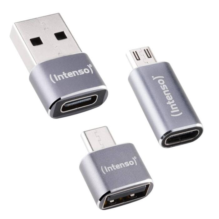 Intenso Set di Adattatori USB MIX480 - USB-C a USB-A, USB-A a USB-C, USB-C a microUSB (confezione da 3) — immagine 24 di 44