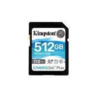 Kingston Technology Canvas Go! Plus Scheda SDXC Canvas Go Plus 170R C10 UHS-I U3 V30 da 512GB