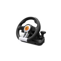 Krom K-Wheel Nero USB Sterzo + Pedali Analogico/Digitale PlayStation 4, Playstation, Playstation 3, Xbox One