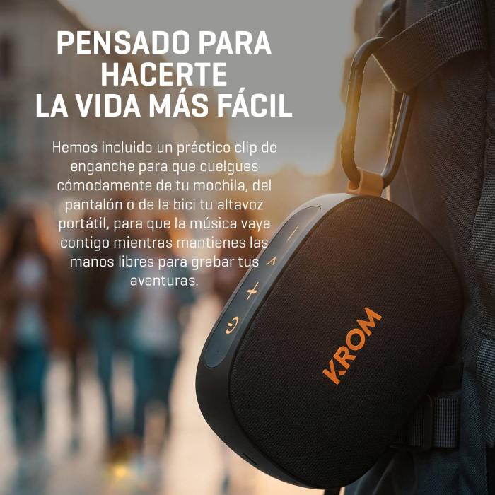 Krom NXKROMGROOVY altoparlante portatile e per feste Altoparlante portatile mono Nero, Arancione 5 W — immagine 21 di 42