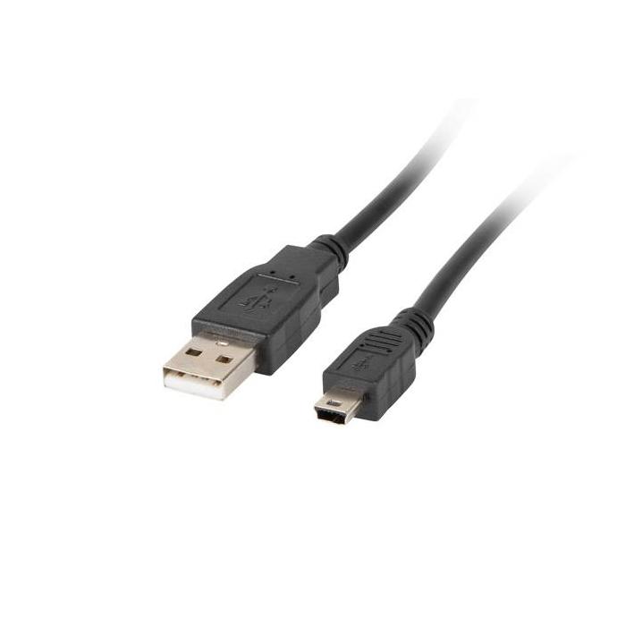 Lanberg CA-USBK-10CC-0003-BK cavo USB USB 2.0 0,3 m Mini-USB A USB A Nero — immagine 3 di 4