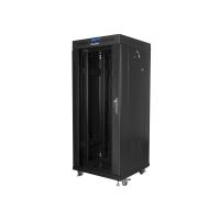 Lanberg free standing rack 19inch cabinet 27U 600x600 glass door LCD flat pack black Rack indipendenti, vedi immagine 1 di 5