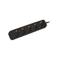 Lanberg PS0-05F-0150-BK prolunghe e multiple 1,5 m 5 presa(e) AC Interno Nero